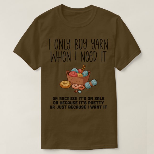 Knitting Knitting Basket T Shirt (Design framsida)