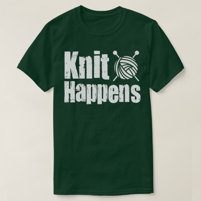 Knitting Knitting Knitting T Shirt (Design framsida)