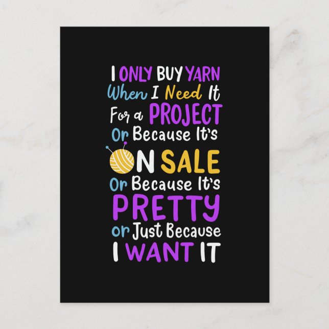 Knitting Knitting Wool Vykort (Framsida)