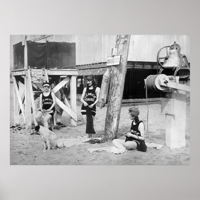 Knitting Lifeguards, tidigt 1900-talet Poster (Framsidan)