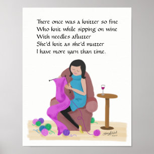 Knitting Limerick ~ Fler garn än tid Poster