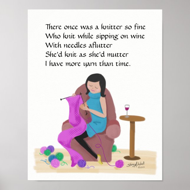 Knitting Limerick ~ Fler garn än tid Poster (Framsidan)