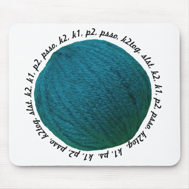 Knitting Lingo Yarn Boll Teal Musmatta (Framsidan)