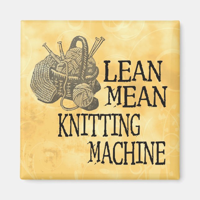Knitting Maskin Magnet (Framsidan)