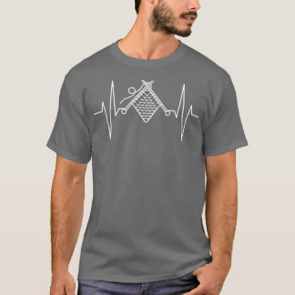 Knitting Nål Heartslag T Shirt