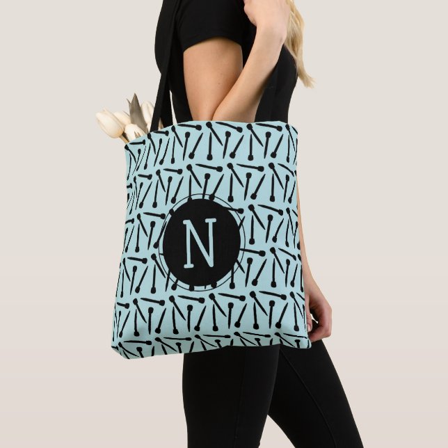 Knitting Nål Initial Crafts Tygkasse (Närbild)