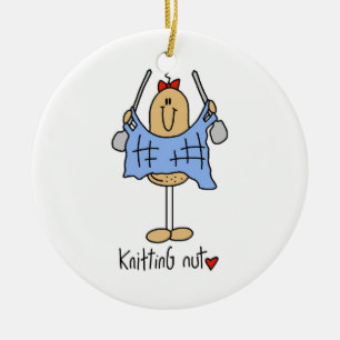 Knitting Nöt T-shirts och presenter Julgransprydnad Keramik