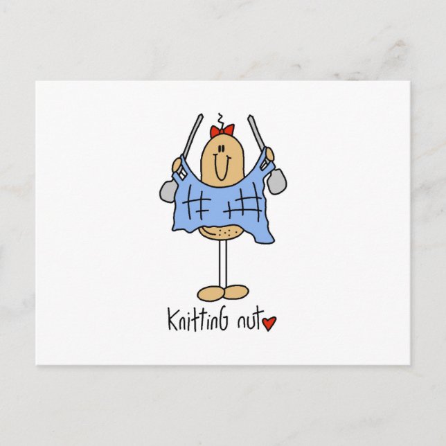 Knitting Nöt T-shirts och presenter Vykort (Framsida)