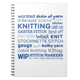 Knitting Notebook - Knitters kollage i Ord Anteckningsbok