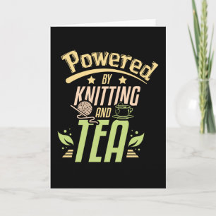 Knitting och Tea Kort