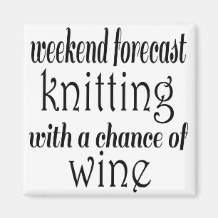 Knitting och Vin Magnet