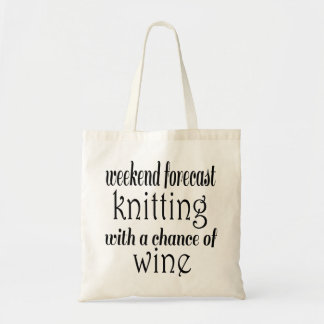 Knitting och Vin Tygkasse