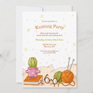 Knitting Party Inbjudningar