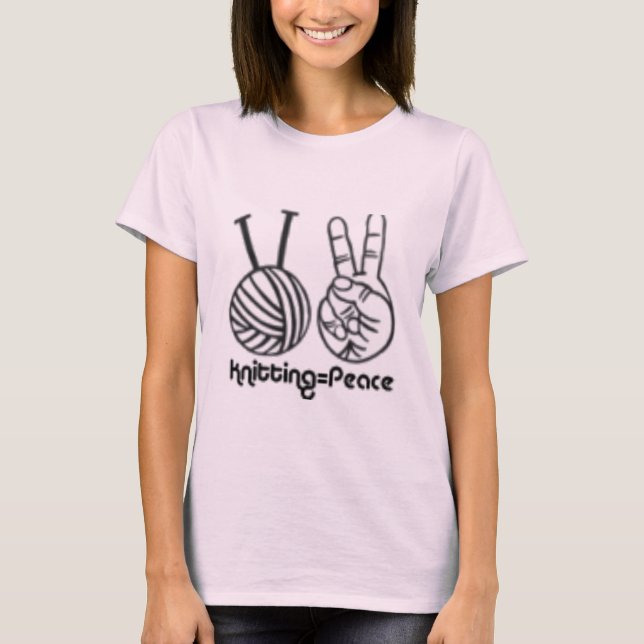 Knitting= Peace Tee Shirt (Framsida)