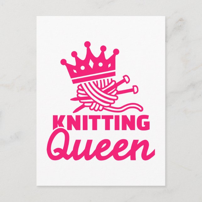 Knitting Queen Vykort (Framsida)