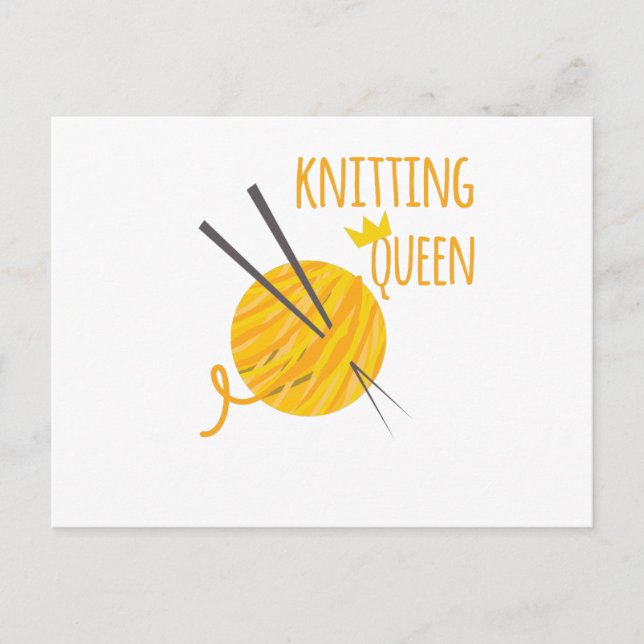 Knitting Queen Vykort (Framsida)