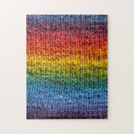 Knitting Rainbow Sticka Fabric Stockinette Pussel