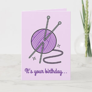 Knitting Roligt Birthday Kort