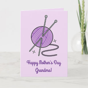 Knitting Roligt Namn Anpassadet Mors dag Kort