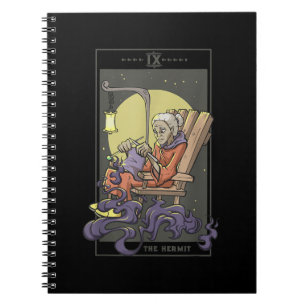 Knitting Sewing Hermit Tarot Card Crochet Quilting Anteckningsbok