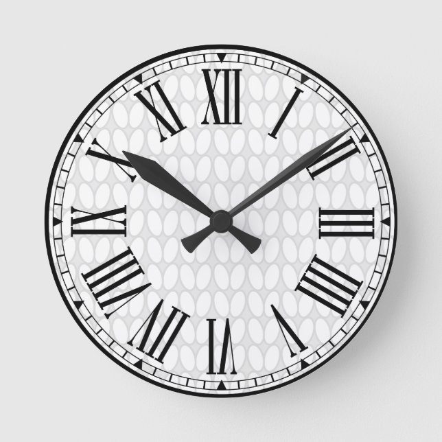 Knitting Stitch Classic Rund Klocka (Framsida)