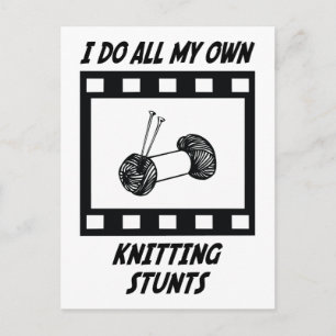 Knitting Stunts Vykort