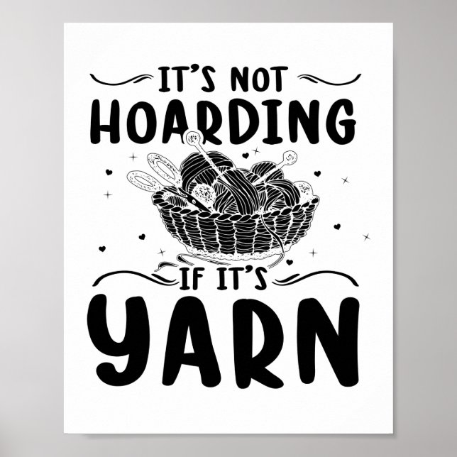 Knitting | Suggor Maskin Knitter Grandma Gifts Poster (Framsidan)