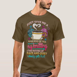 Knitting Tea Knitter Yarn T Shirt