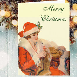 Knitting till jul helgkort