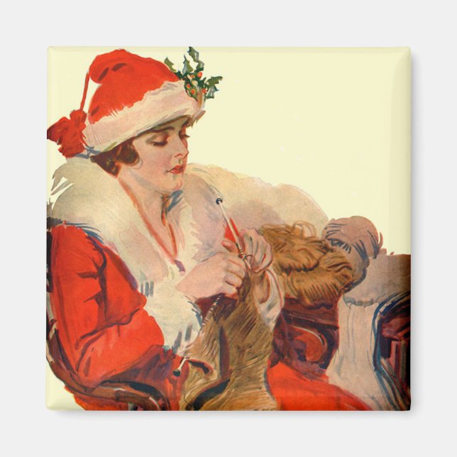 Knitting till jul magnet (Framsidan)