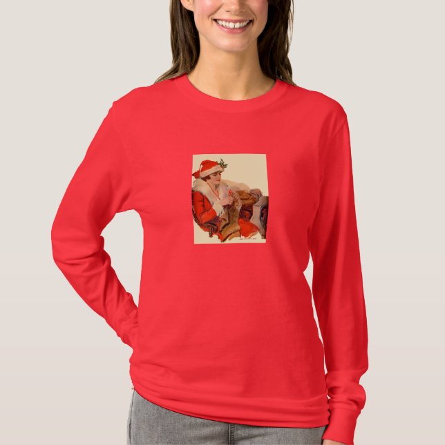 Knitting till jul t-shirt (Framsida)