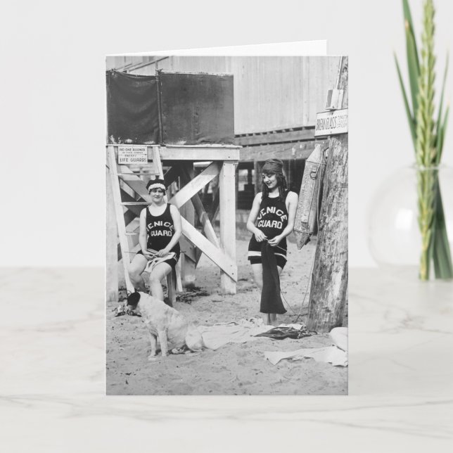 Knitting Venice Lifeguards, tidigt 1900-talet Kort (Framsida)