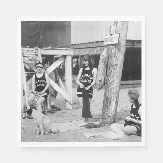 Knitting Venice Lifeguards, tidigt 1900-talet Pappersservett (Framsidan)