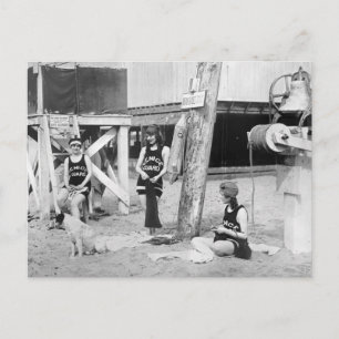 Knitting Venice Lifeguards, tidigt 1900-talet Vykort