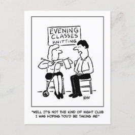 Knitting Vuxen Education Nattklass & Nattkväll-Klu Vykort