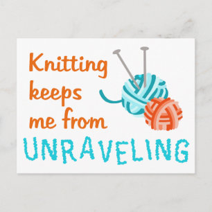 Knitting Vykort