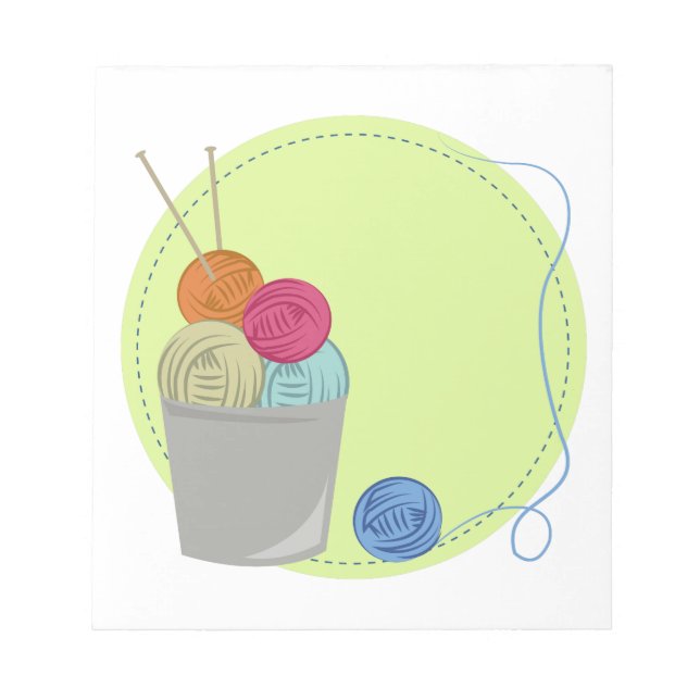 Knitting Yarn Anteckningsblock (Framsida)