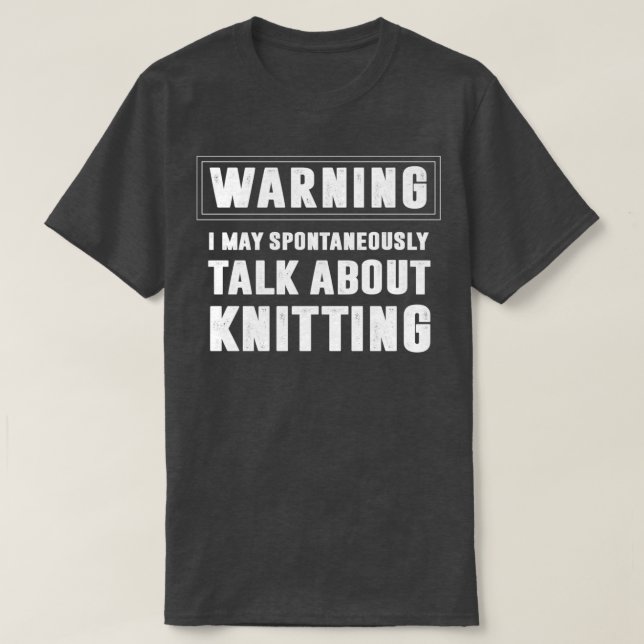 Knitting Yarn Crochet Knitter Crocheting T Shirt (Design framsida)