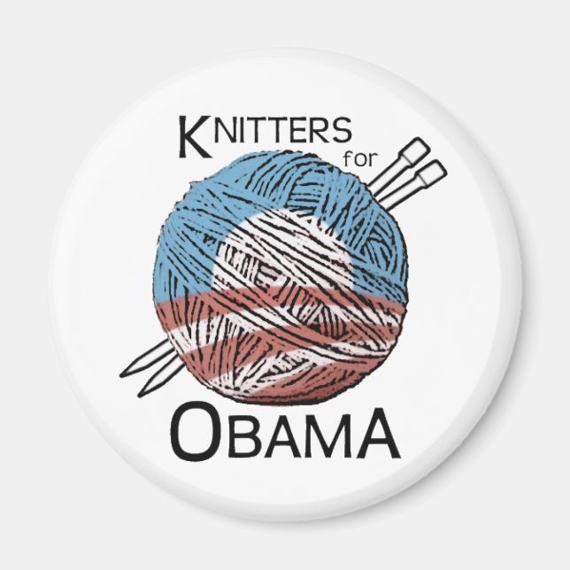 Knittrar för Obama Magnet #1 (Framsidan)