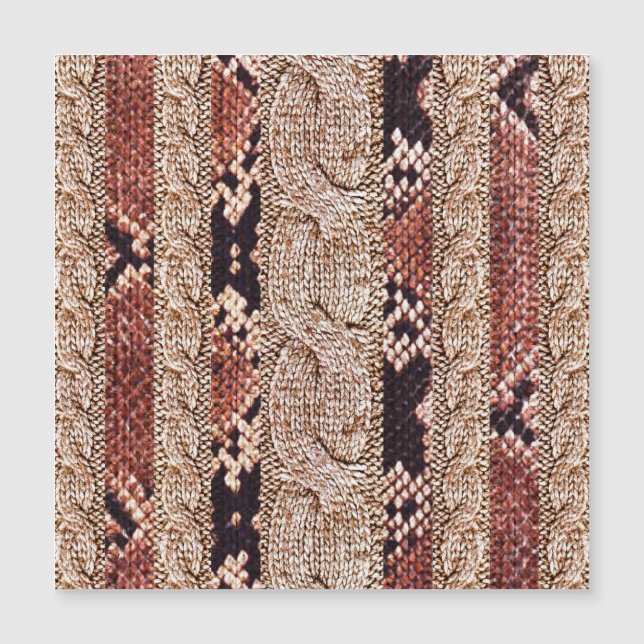 Knitwear struktur, geometrisk orm mönster. (Framsida)