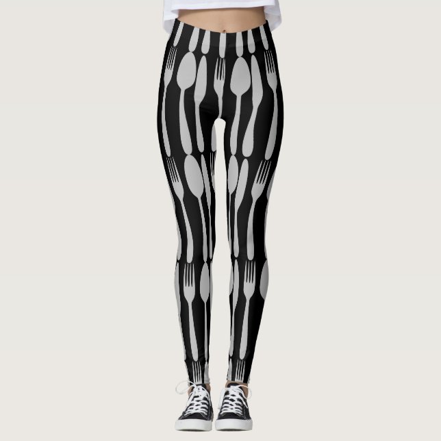 Kniv Gaffel Sked Bestick Skarbestick Leggings (Framsida)
