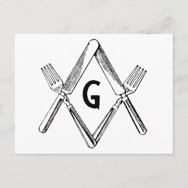 Kniv- och gaffelgraden vykort (Framsida)