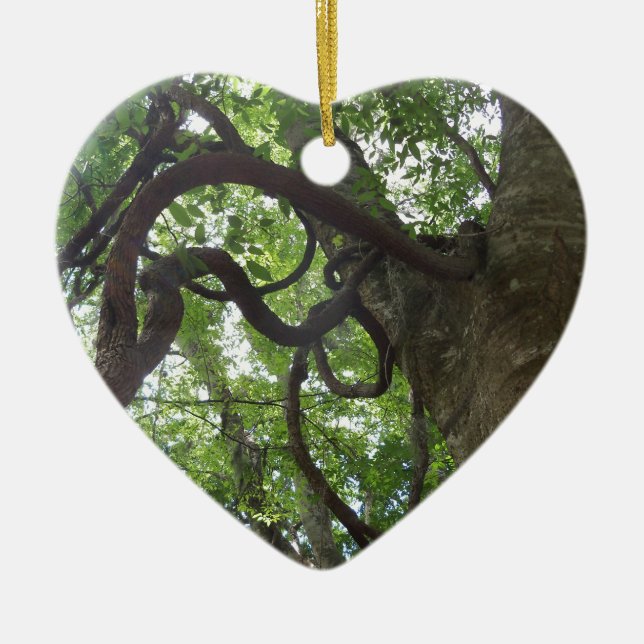 Knivade gamla druvor i träd julgransprydnad keramik (Framsidan)