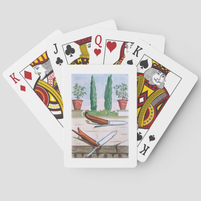  Knivar, från "Hesperides" av Giovanni Fladdermus Kortlek (Baksidan)