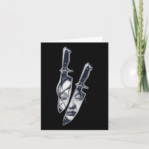 Knivar Girl Tattoo Kort