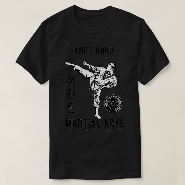 Knivar Hand Sensei Martial Arts T Shirt (Design framsida)