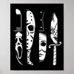 Knivar Horror Movie Fredag Halloween Horror Goth E Poster