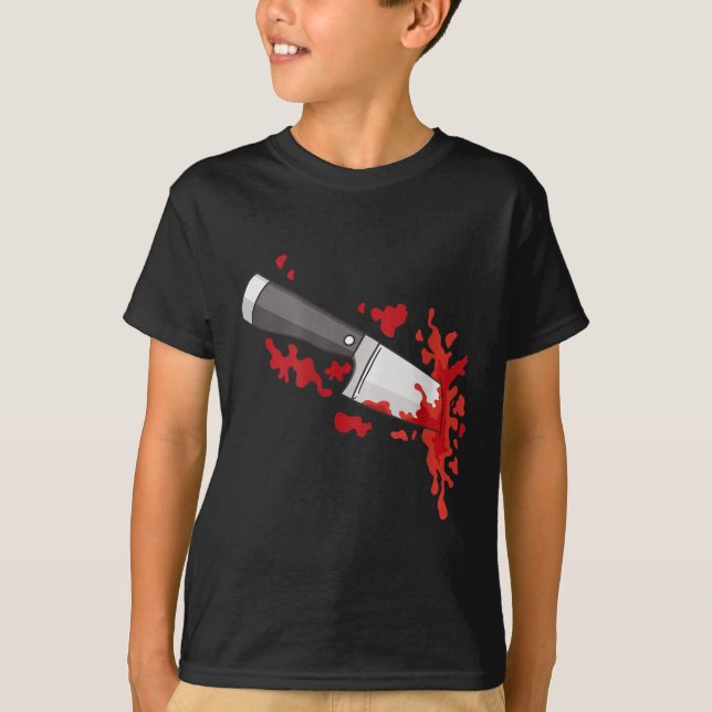 Knivar i Ck Halloween Murder Costume Knivar in T Shirt (Framsida)
