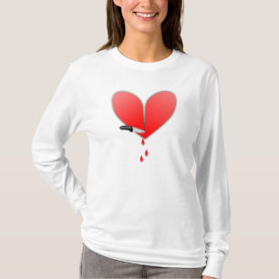 Knivar i hjärta tee shirt