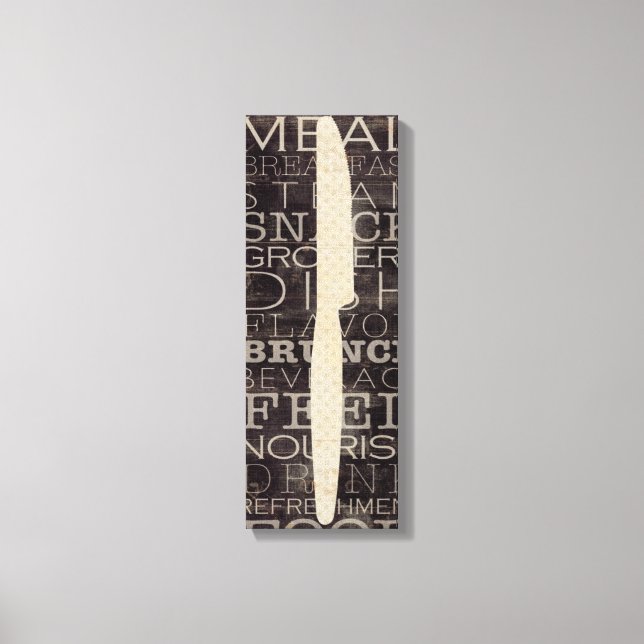 Knivar med Ord Canvastryck (Framsida)